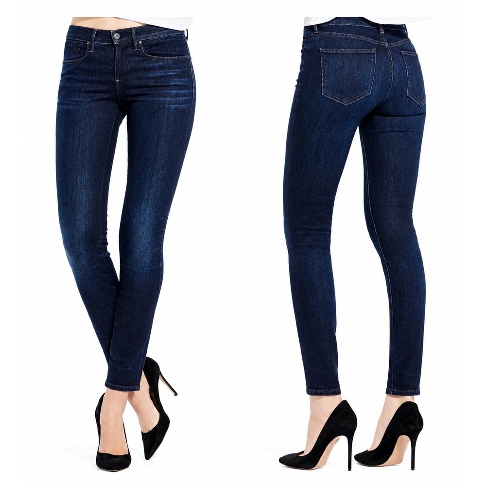 AYR The Blues Skinny Jeans‎ Womens 25x28 Dark Wash Mid Rise Stretch Denim